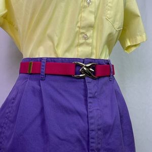 Vintage LeatherShop Pink Latch Belt